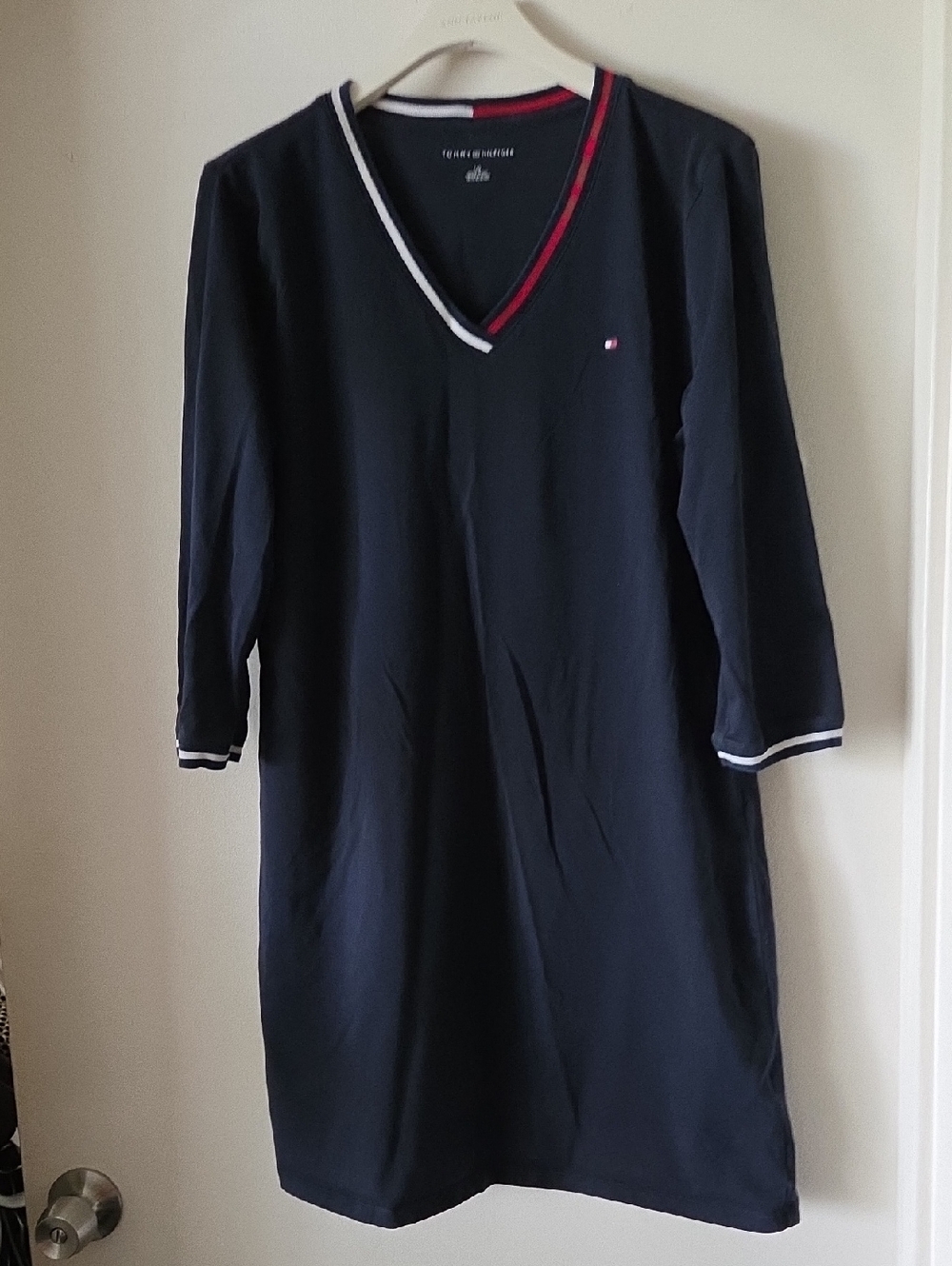 Tommy Hilfiger Navy Dress with Red & White Trim